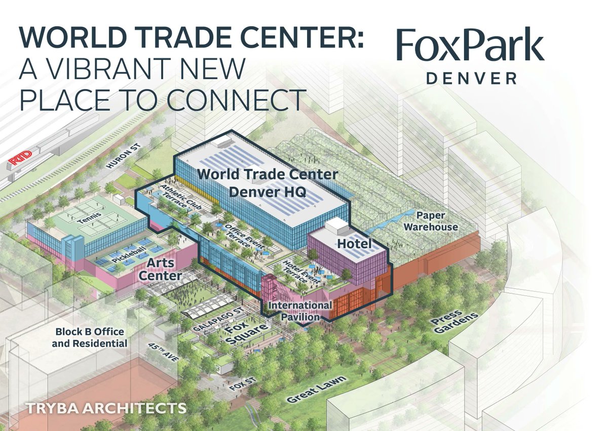 New Denver World Trade Center campus moves closer to reality with the approval of the Denver City Council. Read how the former Denver Post printing plant property site will be used for this massive redevelopment project: buff.ly/3IeVYxW