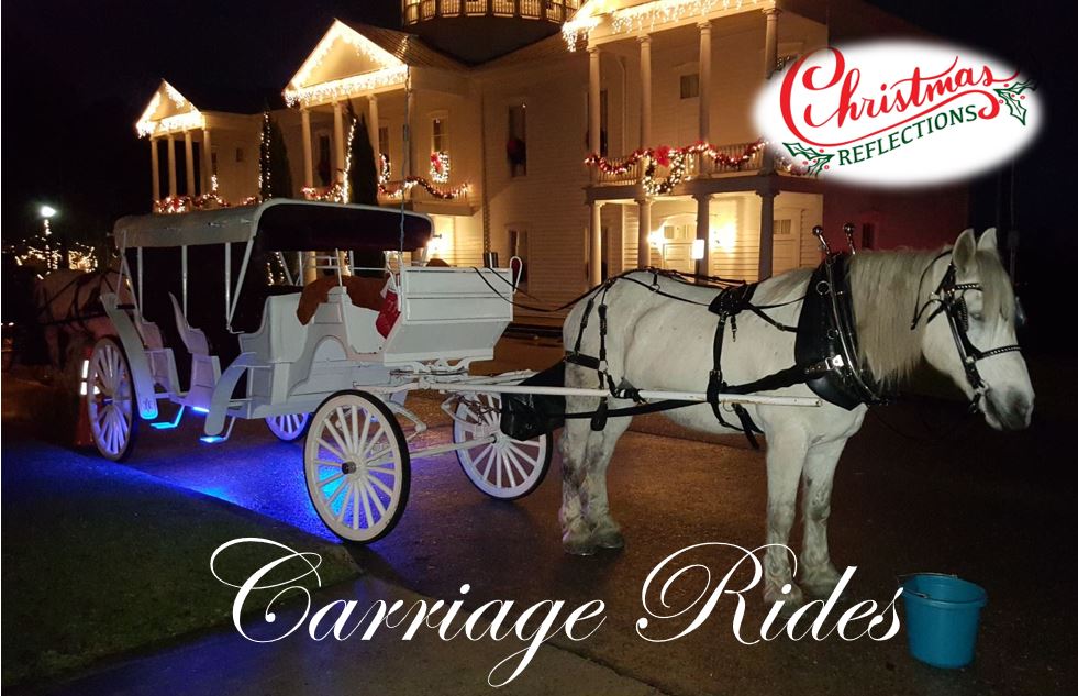 Carriage Rides at Christmas Reflections light show in DeFuniak Springs, FL. Here's the schedule and prices:  defuniaksprings.net/1344/Carriage-….