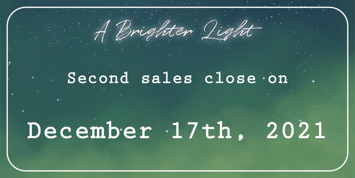 ANNOUNCEMENT 🗣️🗣️🗣️

We will be closing second sales on Friday, December 17th, 10pm EST!!

We still have two small merch packages left for sale in our little store. Take a look before it's all gone!
ventuszine.bigcartel.com