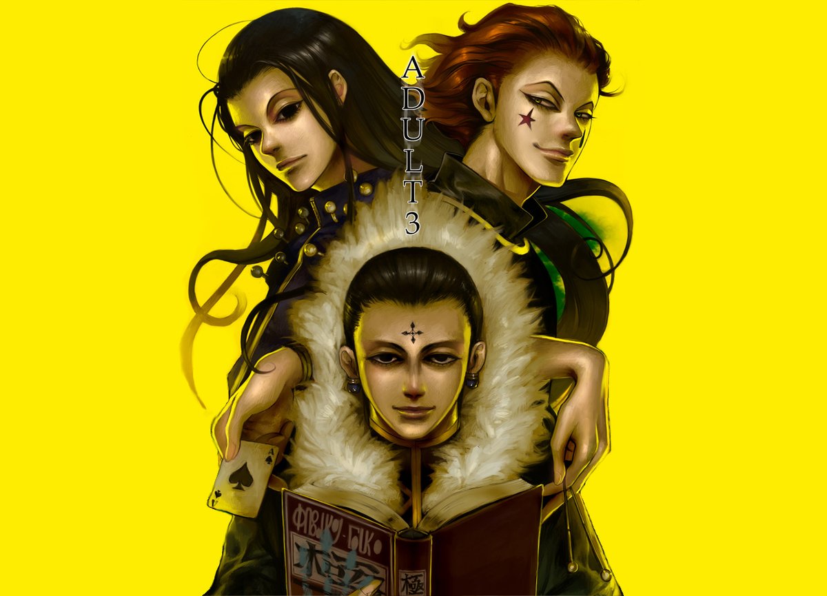 nidu4s's tweet photo. https://t.co/JTunYqQ91B #hunter_x_hunter #hisoka_hunter_x_hunter #chrollo_lucilfer #illumi_zoldyck #ayanov #long_hair #short_hair #black_hair #simple_background #brown_hair #red_hair #light_smile #black_eyes #inscription #realistic #tattoo #group #facial_mark https://t.co/2wSoscOY2P