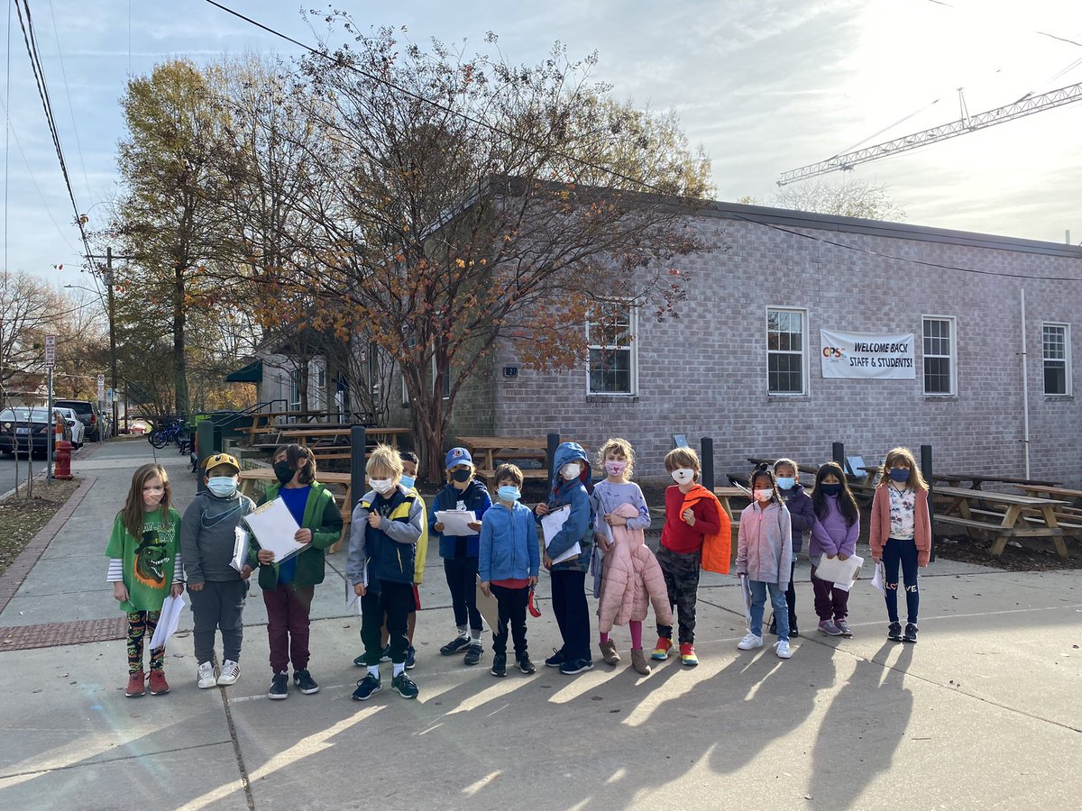 AnnasClass's tweet image. Our morning walk destination was our middle school! Seun and her class met us for hot cocoa! Firsties got to introduce themselves to a middle schooler and it was such a thrill for them! We also mapped some streets along the way! @CPSCNC #walkingcurriculum #mapproject
