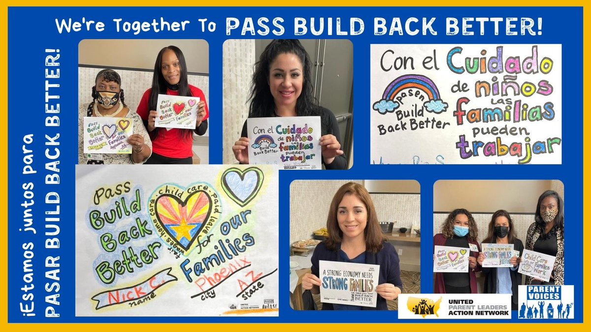 ParentVoicesCA's tweet photo. 🟡We are together to pass #BuildBackBetterNOW!
🟡Estamos juntos para pasar #BuildBackBetter!
Parent leaders are making our voices heard & delivering artwork to @SenatorSinema. Thank you for meeting with us @stewart_az! #SolveChildCare #BuildChildCare https://t.co/NnZuzZxY1i
