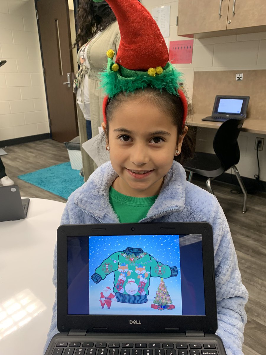 mrstrimble_fce's tweet photo. Our elves are having fun practicing their Google Slides skills while creating ugly Christmas sweaters! @HumbleISD_FCE @sking_fce @PrecusGlover #transforminglives #FCExcellence https://t.co/VFod4T0nHZ