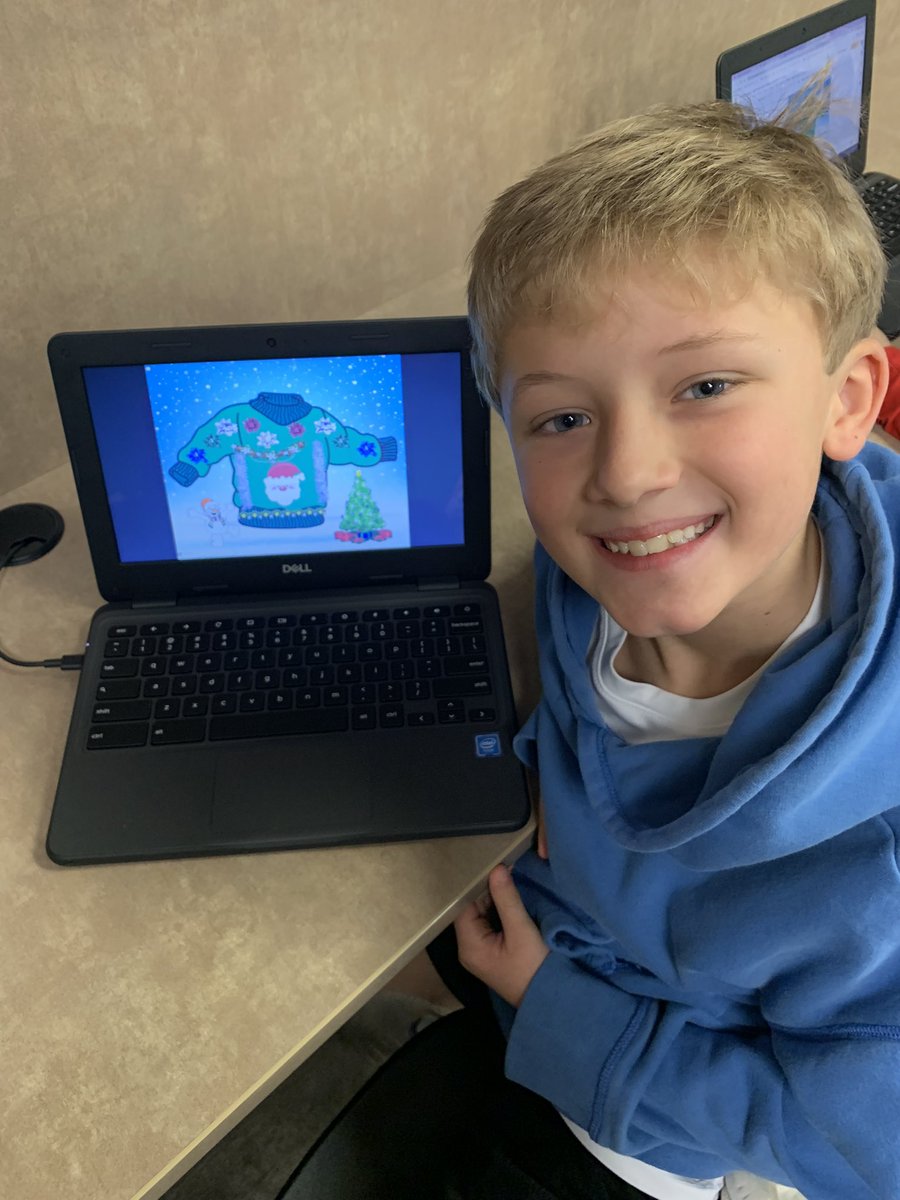 Our elves are having fun practicing their Google Slides skills while creating ugly Christmas sweaters! <a href="/HumbleISD_FCE/">Fall Creek Elem</a> <a href="/sking_fce/">Stevendy King, M ED</a> <a href="/PrecusGlover/">Precus Glover, M ED</a> #transforminglives #FCExcellence