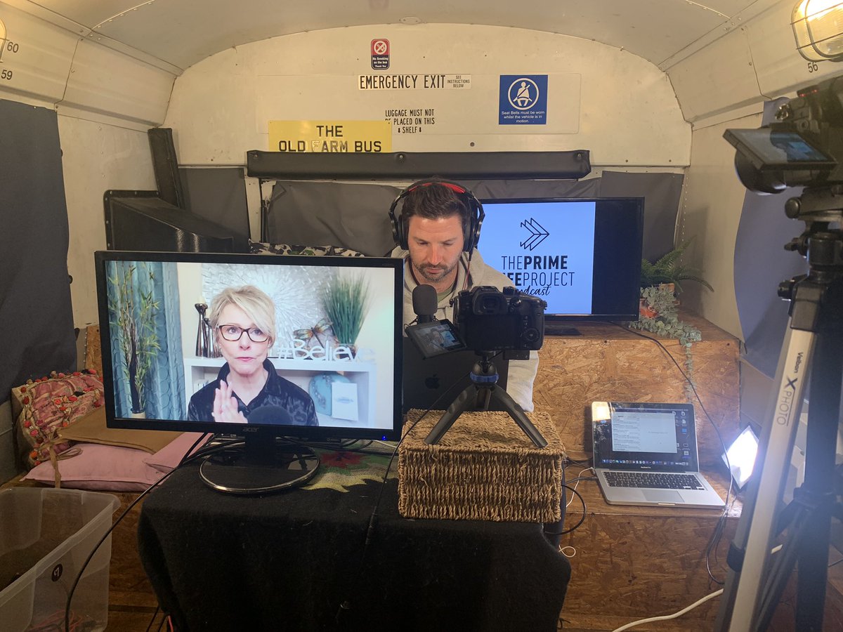 RhythmicalMike's tweet photo. A pleasure filming for the prime life project as my other business @CameraMicAction on our bus @TheOldFarmBus1 - @RenaRomano is one of the most inspiring humans I’ve ever heard tell her story - beautiful human! #surthriver #power https://t.co/fEKgwUR18N