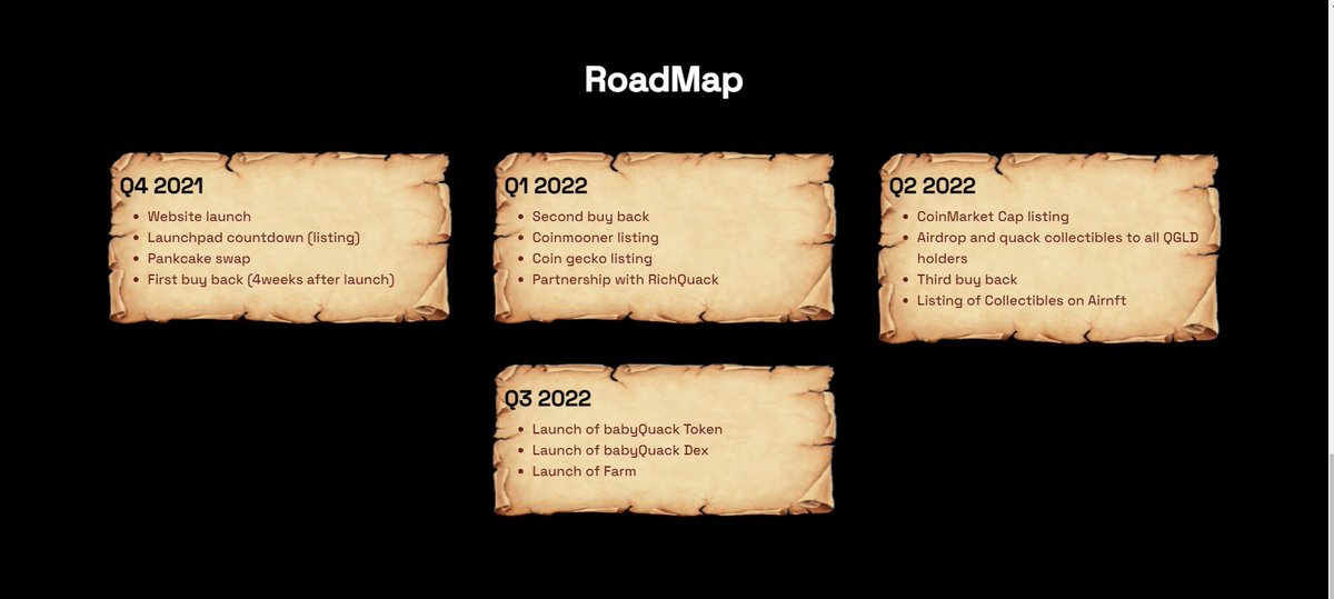quack_gold's tweet photo. As Q1 2022 is approaching, we have lots in stock.

Get familiar with our Roadmap.

#Crypto #bsc #blockchaintechnology https://t.co/USlHUBInZu