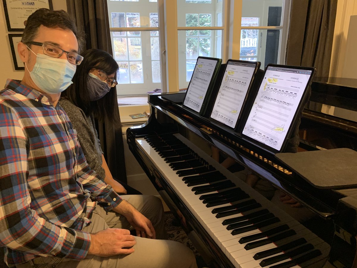 It's the dawn of a new era! We bid a fond farewell to our roster of trusted page-turners -especially those that experienced the giant landscape score of Big Muddy by @AlexEddington_1 .  (Joe looks thrilled here.)