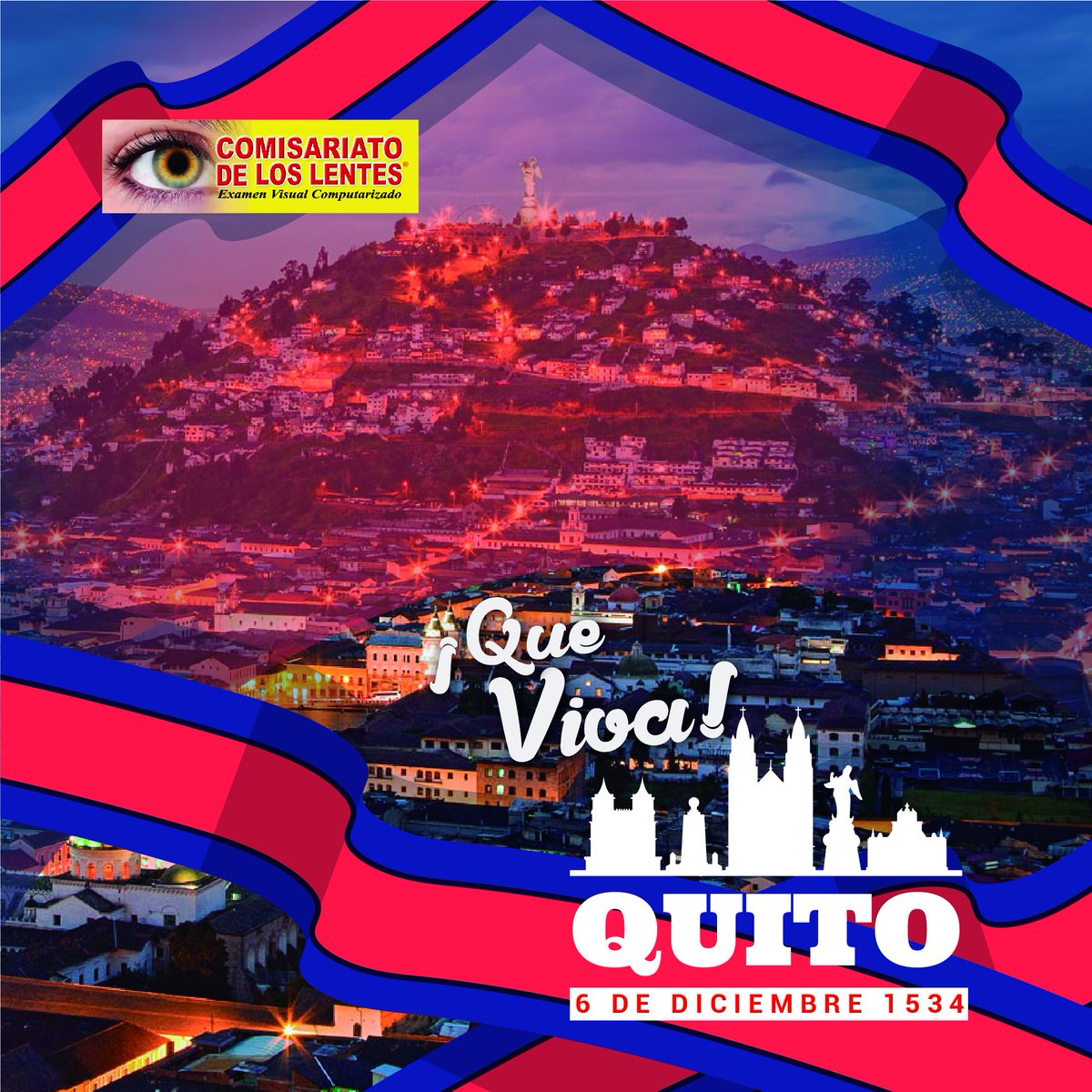 opticacdll's tweet photo. 🔥 ¡#VIVAQUITO! 487 años de Fundación Española 🇪🇨

#ComisariatodelosLentes te acompaña con los mejores precios en #Lentes y #Armazones.

Visítanos y comprueba calidad en #SaludVisual a tu alcance.

📲 AGENDA UNA CITA
https://t.co/k3dkp3DQgG https://t.co/BzDaw8e9wy