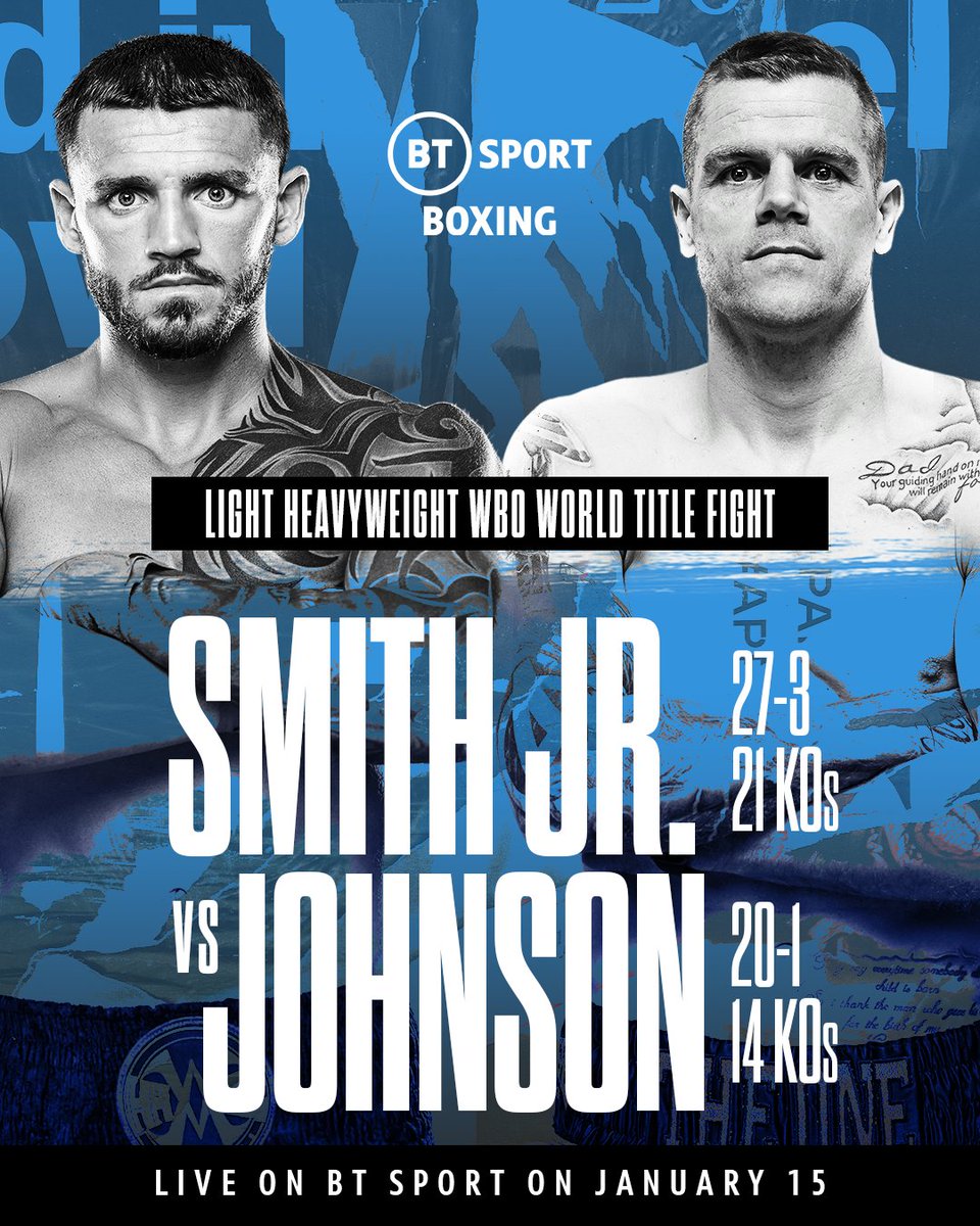 boxingontnt's tweet photo. 🚨 Official announcement 🚨

@CallumTheOne will fight Joe Smith Jr. for the WBO light-heavyweight world title in America 👑

A chance to finally fulfil a childhood dream 🙌

#SmithJrJohnson | January 15 | BT Sport https://t.co/bFVQVRULLK