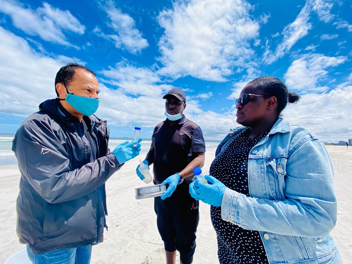 BCLME3's tweet photo. Cape Peninsula University of Technology offered a practical litter and microplastics monitoring exercise to the Parties of the Benguela Current Convention for them to implement monitoring in their respective countries.@CPUT https://t.co/YURjLsjd1V