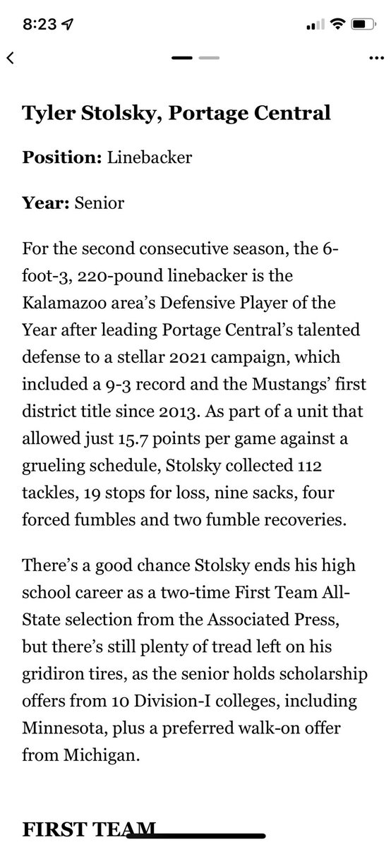 2x Defensive player of the year and Kalamazooo dream team!! mlive.com/highschoolspor…