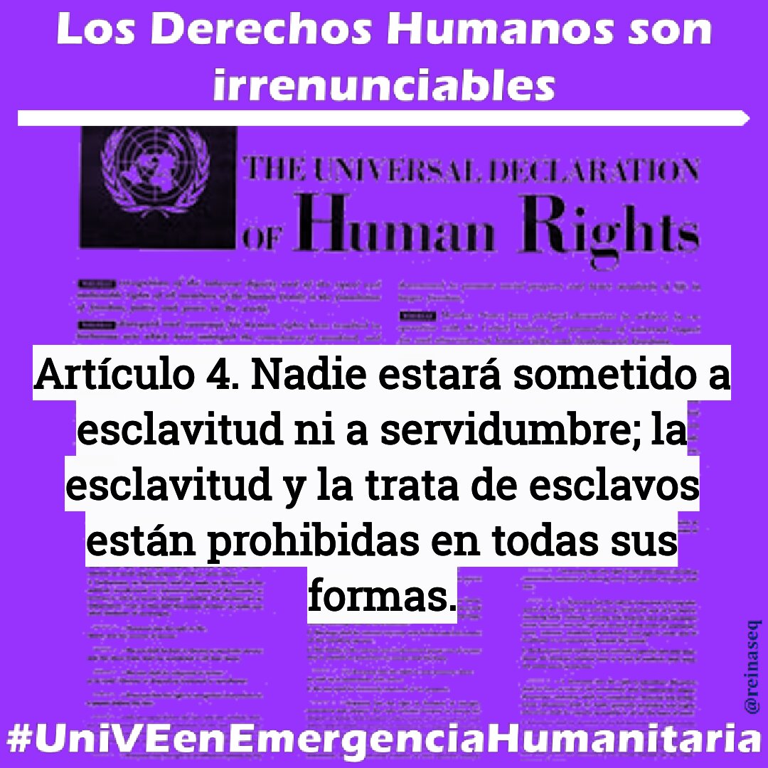 reinaseq's tweet photo. En este Día Internacional de la Abolición de la Esclavitud recordamos al mundo q el Estado venezolano impone a los universitarios condiciones de ESCLAVITUD MODERNA al imponer "salarios" de POBREZA EXTREMA menores a $10 al mes, URGEN SOLUCIONES
#NoMásEsclavitudUniVE #UniVE @ONU_es https://t.co/npldF5nStI