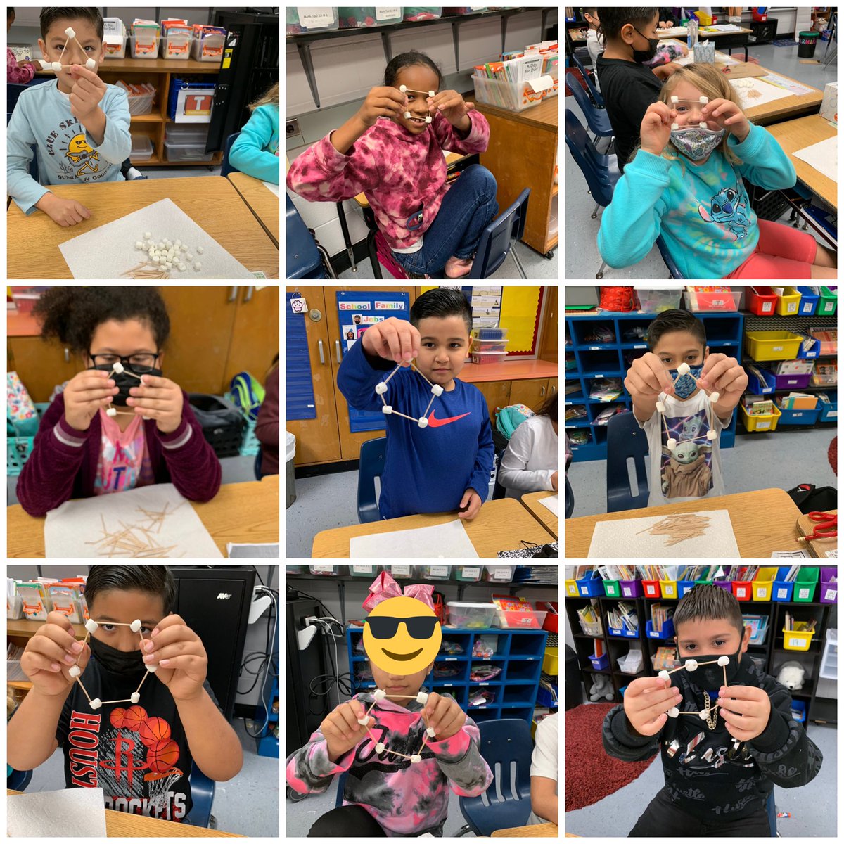 crislas's tweet photo. My little shapeshifters did an awesome job composing 2-D shapes.@StuchberyES @PISDESMath https://t.co/cN88DXC0jC