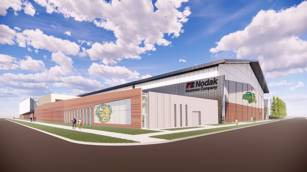 NDSUathletics's tweet photo. We are excited to announce our single largest one-time gift commitment, a $15 million pledge from the WE B Giving Foundation toward completion of the Nodak Insurance Company Football Performance Complex! #GoBison #BisonPride🤘
▶ https://t.co/kJmBYLIpuy https://t.co/3oMGR9FiVL