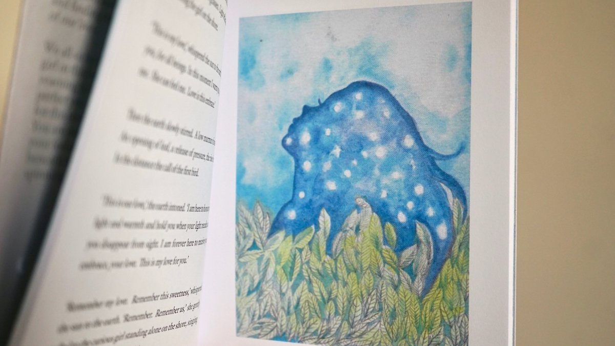 ahumanlovestory's tweet photo. Our NEW BOOK
And the girl called to the moon 'What is Love?'
A fable, a novella, of love &amp; belonging, of coming into right-relationship with all that is - into fierce love, into an activism of the heart. Lovely illo's from @FlossLookingOut  
Indies &amp; here:https://t.co/EF14Lr8e4X https://t.co/yPJ2TO3FcP