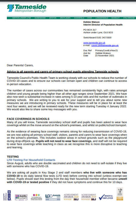awe_academy's tweet photo. Recent communication regarding the COVID-19 situation in our borough https://t.co/tzNDhpsxTI