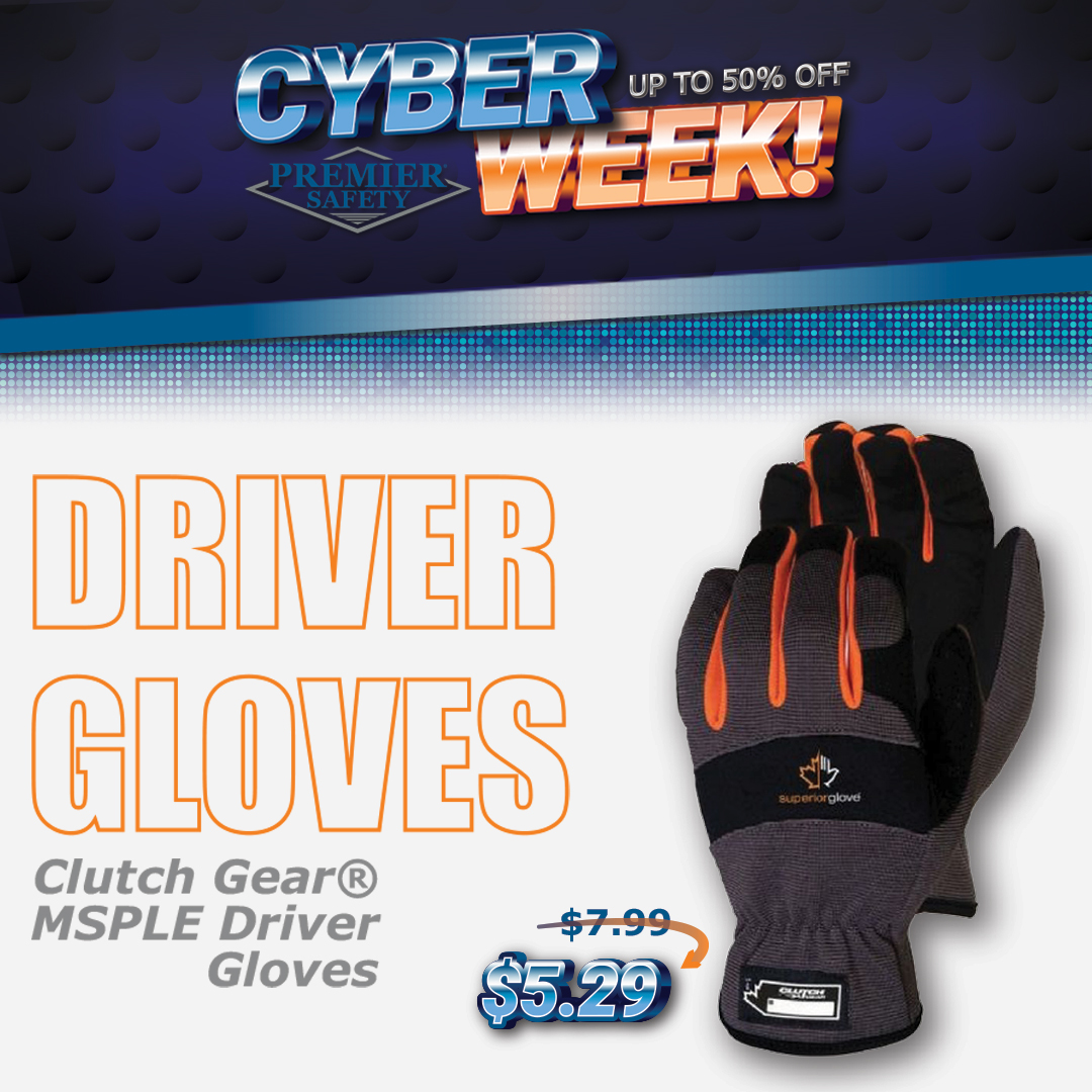 _premier_safety's tweet photo. People have been raving about the amazing offers we have going on for our Cyber Week Sale Event! Get a pair of driver gloves for $5.29! https://t.co/sMX1jTBdUz
#premiersafety #safetyandhealth #safety #safetyfirst #safetywear #safetyatwork #gloves https://t.co/wINvt3olCt