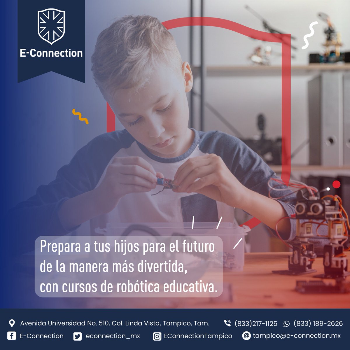 econnection_mx's tweet photo. Que tus hijos aprendan de manera enriquecedora y divertida con nuestros cursos de robótica educativa en línea. 🤖💻✨
#econnection #robóticaeducativa #techgeneration #nativosdigitales #clasesvirtuales #clasesonline #clasesrobotica #videojuegos #programacion https://t.co/9mN4UnzJ6e