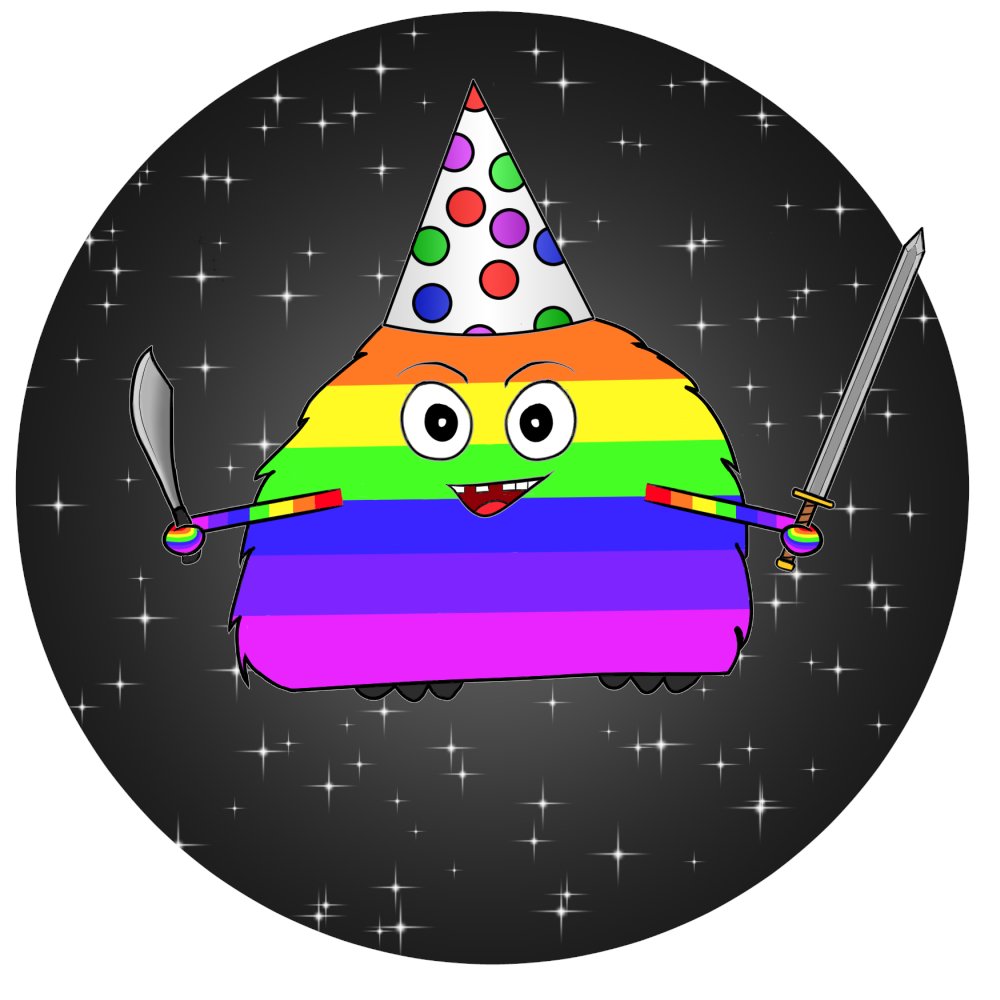 PuffiesC's tweet photo. 1/2 
It's giveaway time!
For our first giveaway, we have a Legendary Puffy up for grabs.
He is ready to Party. And ready for a Sword-Fight. You can tell he was in a fight before.

What you need to do to participate:
✅ Follow Cardano Puffies on Twitter
✅ Retweet this Tweet https://t.co/BpOjZUKEL4