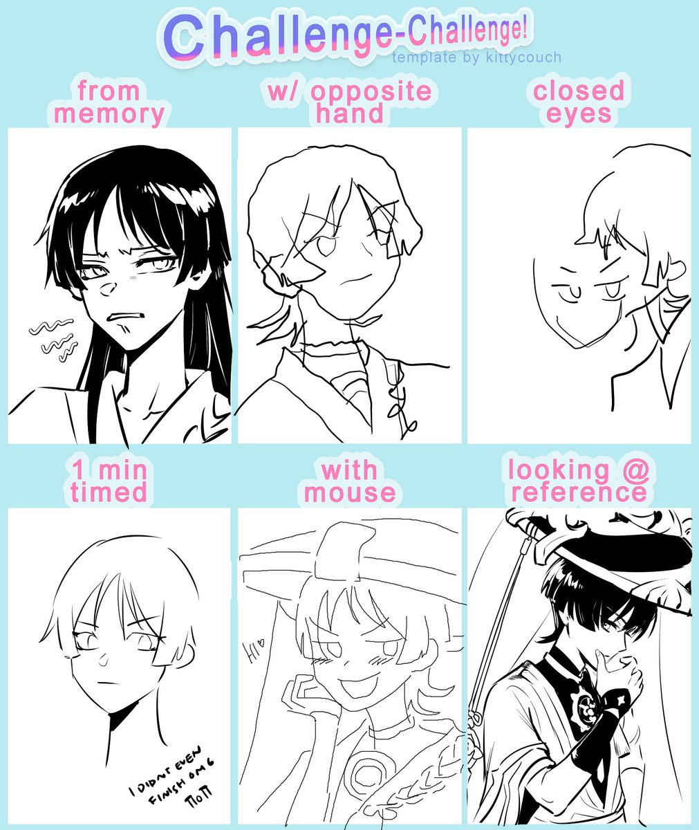 TBH this is all from memory except the last one LMAO 