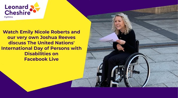 Join us at 6:30pm on Facebook live, Friday 3rd. Our campaign officer <a href="/JoshReevesDCMS/">Joshua Reeves BEM</a> is going live to speak with YouTuber <a href="/emilynicolerobs/">emily nicole roberts</a> about United Nations International Day of Persons with Disabilities, influencing on YouTube about her disability and more. 

#IDPWD2021