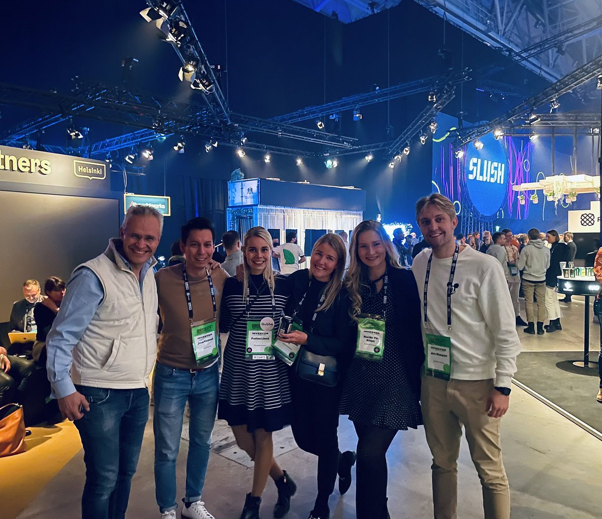 Great to have the whole team together ✨💛 Thank you <a href="/SlushHQ/">Slush</a> - we had many good meetings and so much fun! 🍾🙌🏻