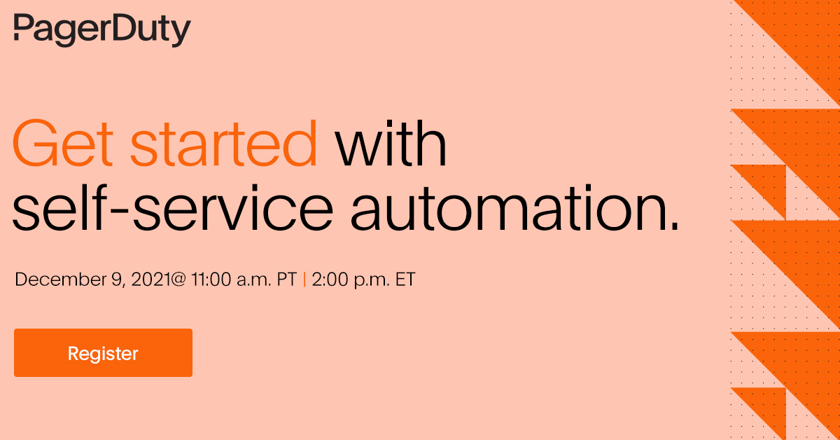 pagerduty's tweet photo. Resolve incidents fast and stay productive by letting self-service automation help you with cloud deployment. https://t.co/X4w95yn41L #rundeck #automation #cloud #cloudoperation #operation #selfserve #selfserveautomation https://t.co/KDyWs9oQiy