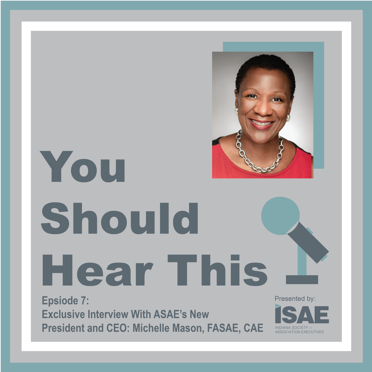 We are very excited for today's episode of 'You Should Hear This'! Hear <a href="/ASAEcenter/">ASAE</a>'s new President and CEO Michelle Mason, FASAE, CAE discuss her new role, the impart of the pandemic on ASAE and the association industry and more!

buzzsprout.com/1841503/965064…