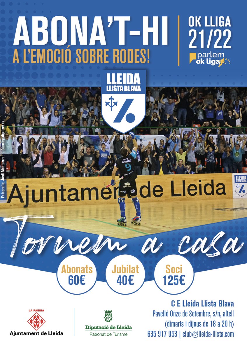 #Tornemacasa 

👉 L'#emociósobrerodes, torna al Onze de Setembre👏👏, el proper 11 de Desembre, primer partit a casa nostra, després de gairebé un any i mig....ara només faltes tu!!👪

⚪🔵#LLB #70anys 1951-2021 

<a href="/urivives66/">Oriol Vives</a> <a href="/martiserra6410/">Martí Serra Molist</a> <a href="/duvi225/">duvi225</a> <a href="/sfolgui/">sergi folguera </a>

📸 <a href="/Photojordimusik/">Photojordi Musik</a>