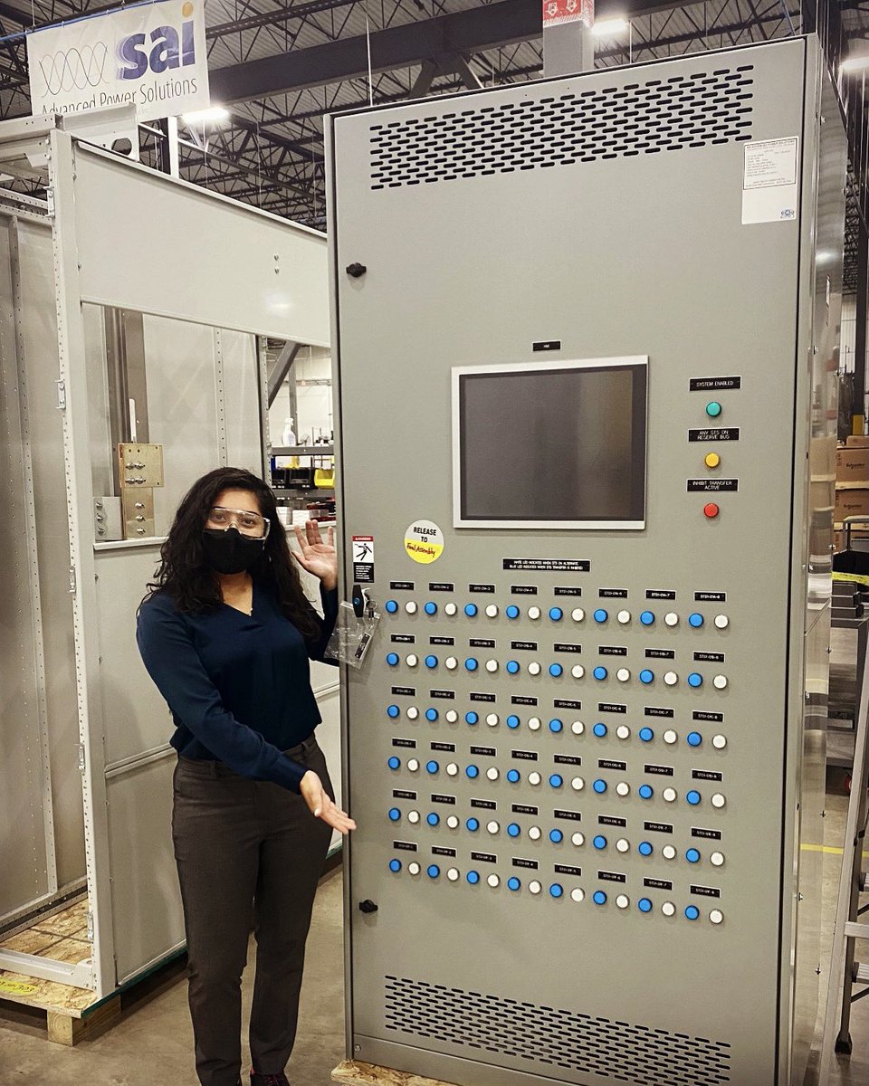 First of 100’s of STS inhibitor panels.  Congratulations to Sana on her first PM job!  Thanks to our excellent employees and a big shoutout to our sales team for helping close the deal. One Team, One Mission, Customer Success.
#womeninengineering #datacenter #missioncritical