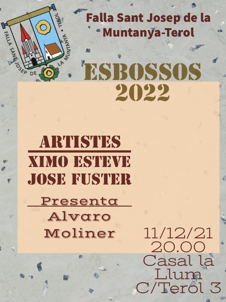 SjmtFalla's tweet photo. #falles22 #valencia #artistesfallers https://t.co/J2VEobOCQV
