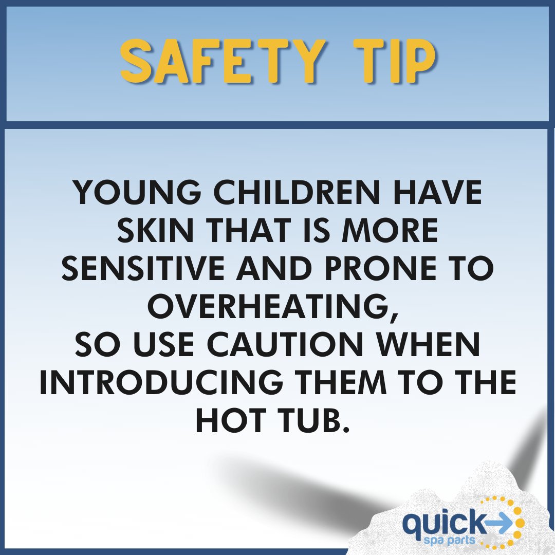 Safety Tip of the week:- 

Young children have skin that is more sensitive and prone to overheating, so use caution when introducing them to the hot tub. 

#hottub #hottubtime #hottubgoals #hottubs #hottubsofinstagram #backyardbliss #outdoorliving #outdoorspace