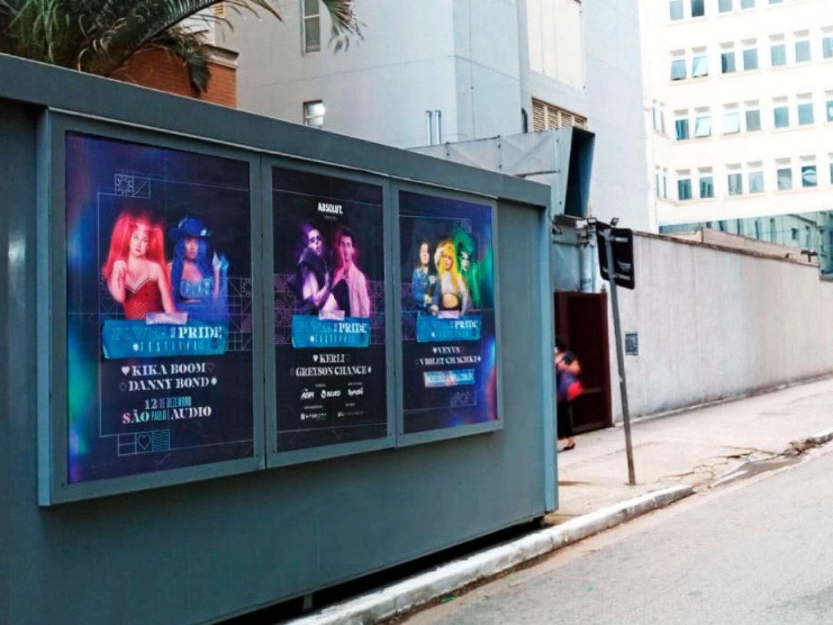 kikaboomoficial's tweet photo. Já tem anúncio do @PowerOfPrideBR por toda São Paulo, ein! ❤️✨

Dia 12/12, eu quero ver vocês rasgando tudo comigo na Áudio Cub: https://t.co/tqLbm4UQfu. https://t.co/vaH4NrvmuH