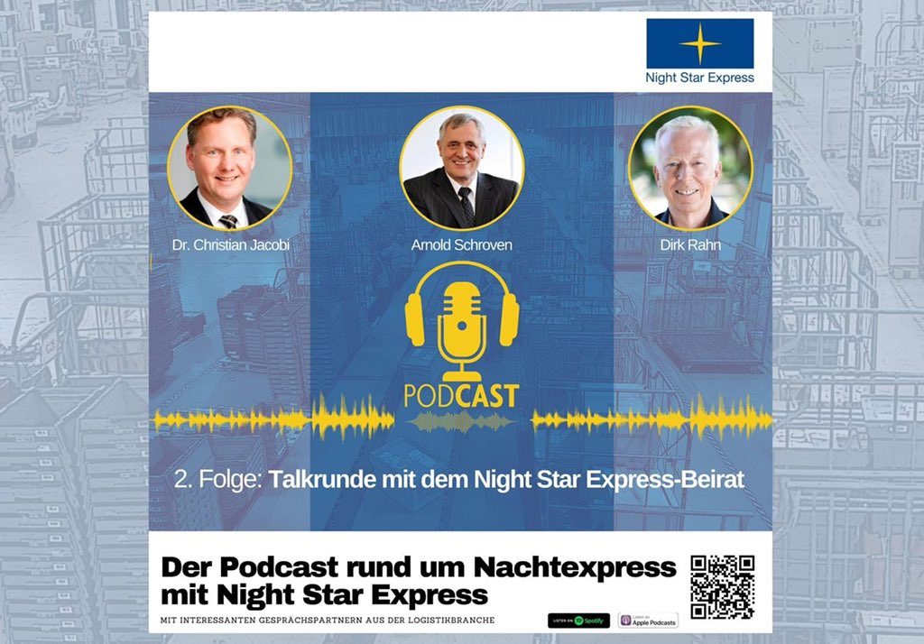 Die Mitglieder des Night Star Express-Beirates geben im neuen Podcast Einblicke in die Welt von Night Star Express.
Vielen Dank an Dr. Christian Jacobi, Arnold Schroven und Dirk Rahn für das spannende Gespräch!

night-star-express.de/de/mediathek/p…

#nightstarexpress #nachtexpress #podcast