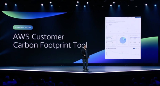 bazaarvoice_bfs's tweet photo. David Anderson @davidand393 reporting from AWS conference in Las Vegas! #reinvent conference! Sustainability announcement, Customer Carbon Footprint Tool. #GoBV
#bazaarvoicebelfast #LiveBV https://t.co/2E6jKrmAj4