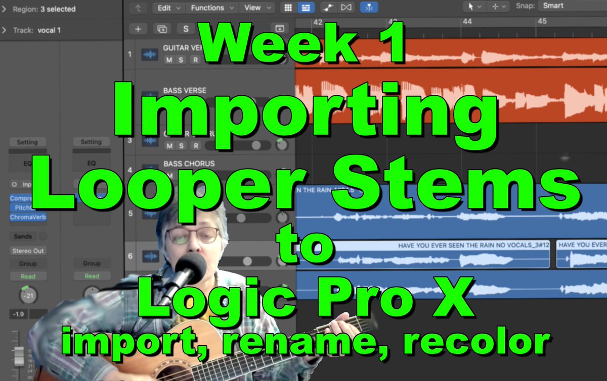 IMPORTING LOOPER STEMS TO LOGIC PRO X import, recolor and rename tracks youtu.be/UhpZHyTLTZE