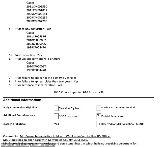 JackPosobiec's tweet photo. BREAKING: New documents show Darrell Brooks was assessed a 6/6 risk to the public but the DA let him out anyway due to bail reform and criminal justice policies https://t.co/1VGm7F7S8d