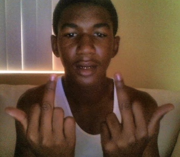 Image the media used when a white boy shot up a school (an old photo of him in praying hands) VS the image the media used when a black boy was gunned down and murdered by a racist while walking home after buying skittles from a convenience store. 

JUSTICE FOR TRAYVON MARTIN!