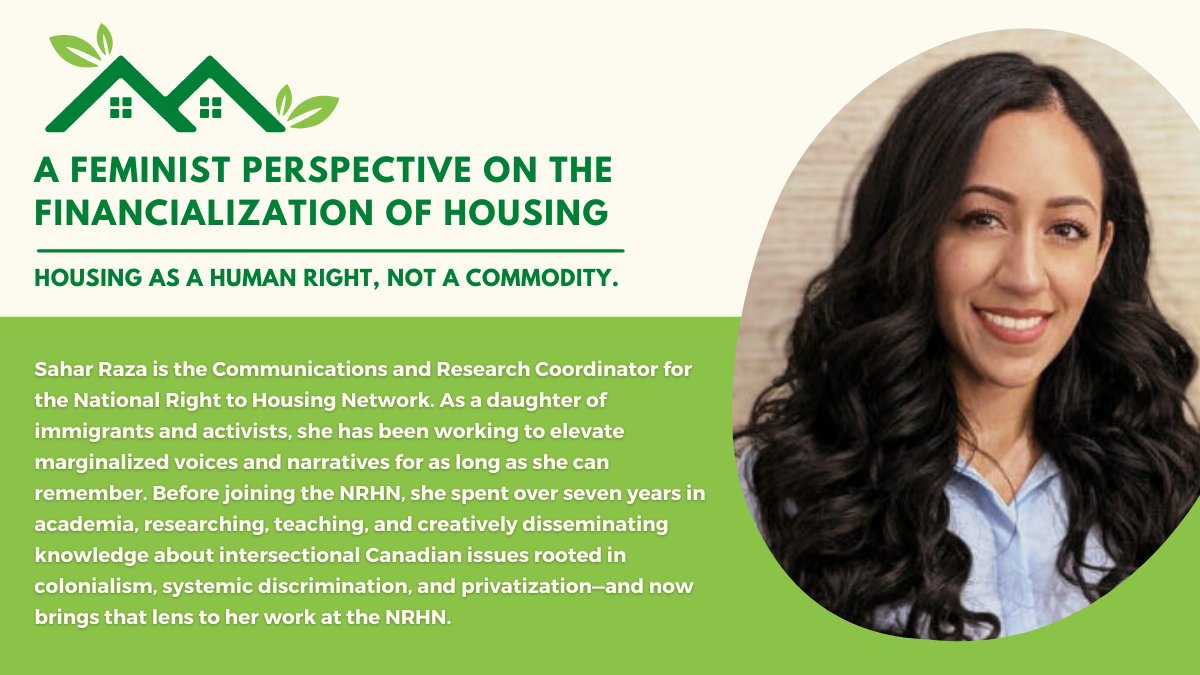 FAFIAAFAI's tweet image. Meet @SaharSRaza! She will be joining us on Dec. 8th to share her academic &amp;amp; professional expertise on the #Right2Housing from a #intersectional perspective.

#FunFact her graduate research focused on anti-colonial approaches to developing AI tech🤖

RSVP: bit.ly/fafia-housing