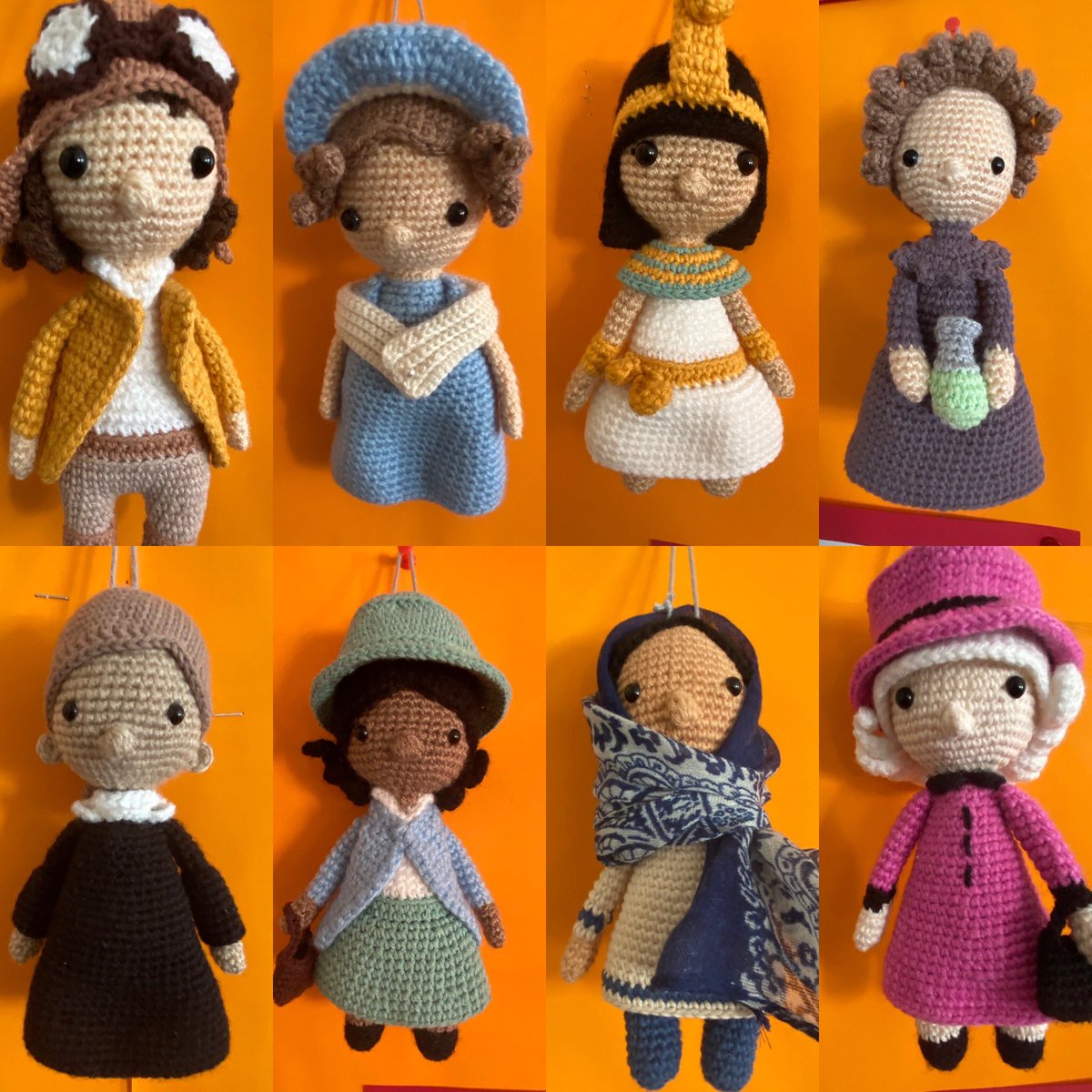 ShrewsburyHigh's tweet photo. We couldn’t love these more! Miss Davies’ #crocheted “Women who changed the World” in the #History and #Politics room caught the eye of our year 6 girls during their year 7 Taster Day today.  A few more to go to complete the collection but they are brilliant! 👏👏 #crochet https://t.co/SIP81u0vlb