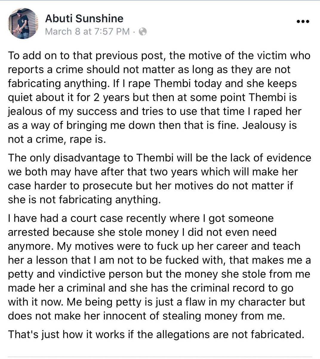 ndu_miie's tweet photo. For everyone asking “but how was she raped for 2 years” please read this and understand consent. https://t.co/698leXrlCl