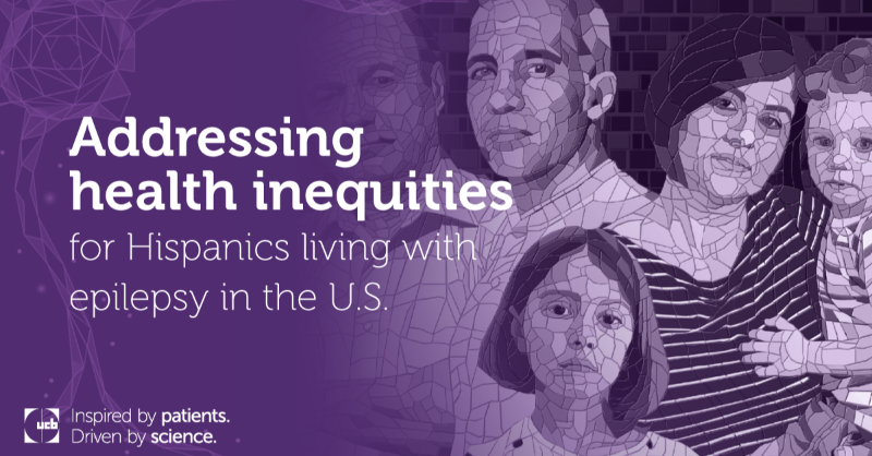 UCBUSA's tweet photo. We are looking forward to exchanging ideas with the #epilepsy community at #AES2021. Find out more about how we’re addressing #healthequity for Hispanics living with epilepsy in the U.S.