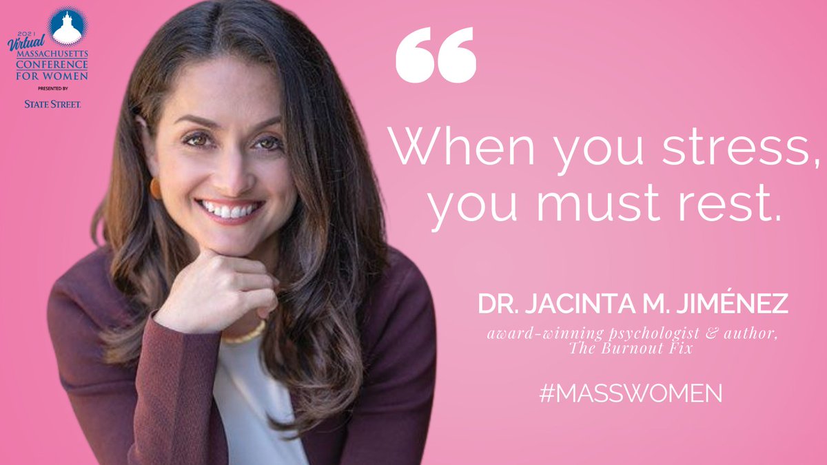 It's science: you need time to let your nervous system recover. Take a “microdose” of rest after a stressful moment or meeting. 

<a href="/DrJacinta/">Jacinta M Jiménez, PsyD, BCC</a> | #MassWomen