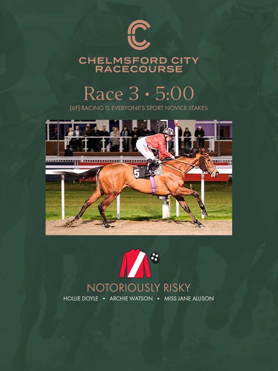 Archie Watson Racing (@archie_watson) on Twitter photo WINNER Notoriously Risky wins nicely on her second start for the yard under <a href="/HollieDoyle1/">Hollie Doyle</a> at Chelmsford! Well done to Jane Allison and to all the team at home! #winner #saxongate WINNER Notoriously Risky wins nicely on her second start for the yard under <a href="/HollieDoyle1/">Hollie Doyle</a> at Chelmsford! Well done to Jane Allison and to all the team at home! #winner #saxongate