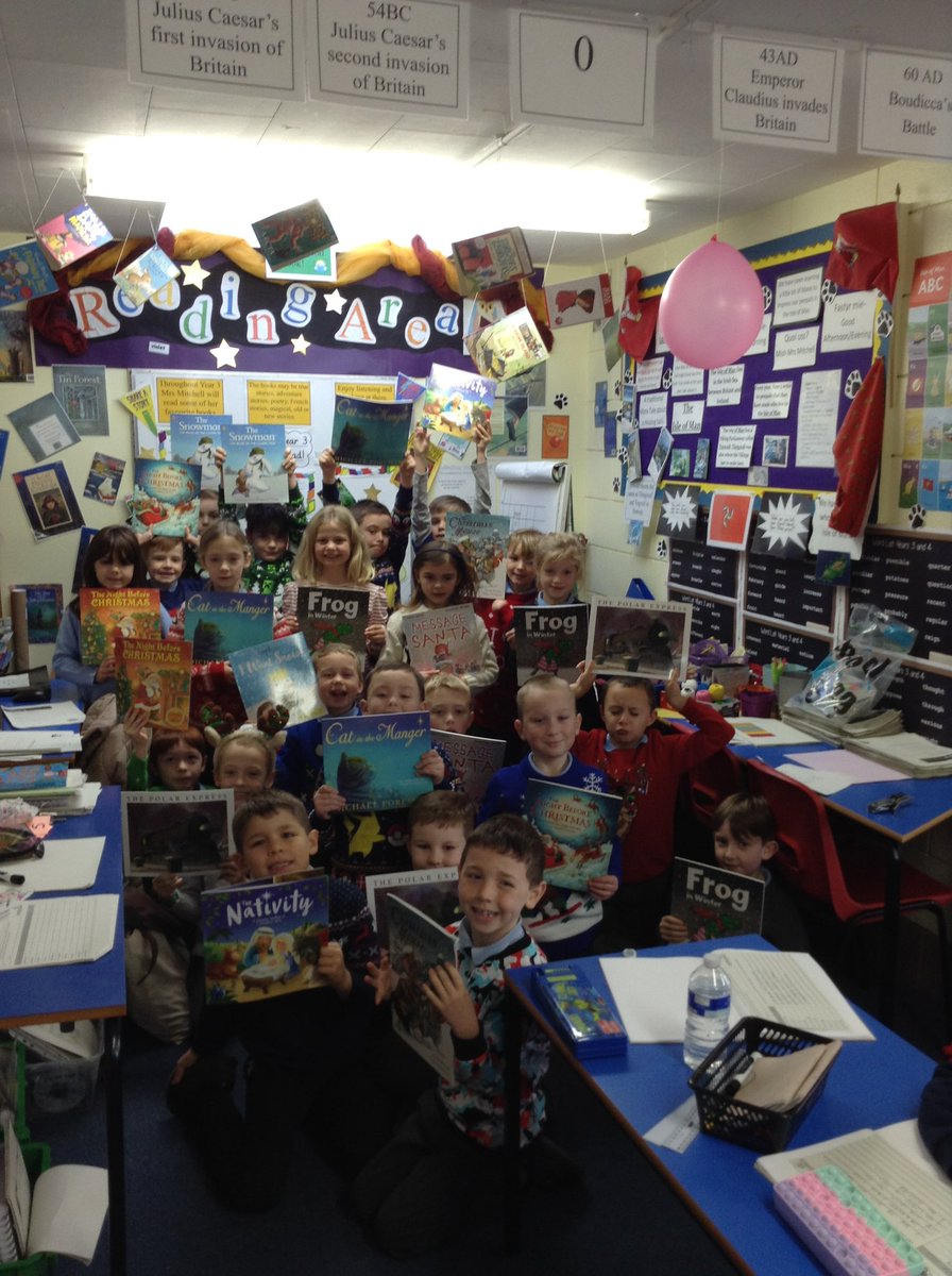 🎅💙💛Year 3 were thrilled with their books from Breakfast With Santa today. Thank you Father Christmas! 💛💙🎅