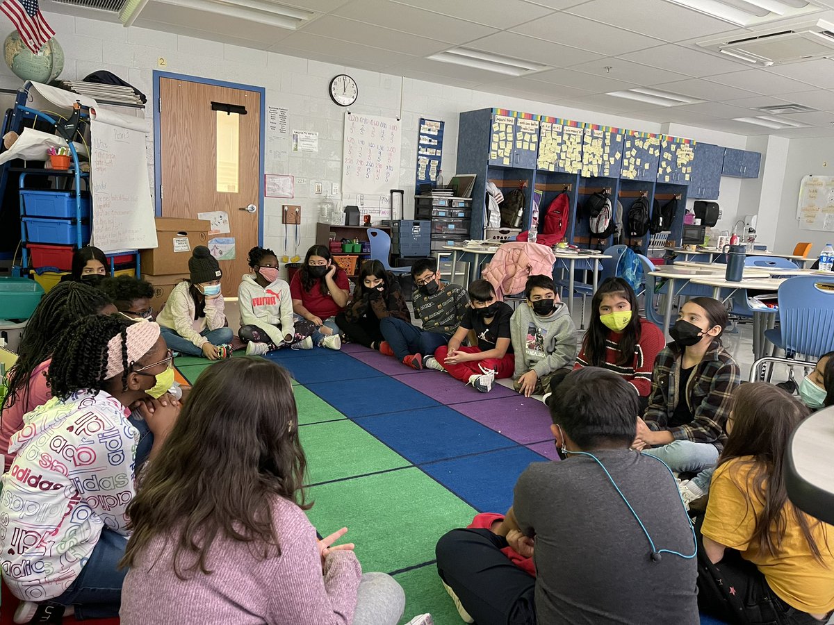 I love hearing the conversation with the whole group. There was a lot of speaking, active listening and students building on each others’ ideas. @MvwStewart5th @MVWES #MVWES