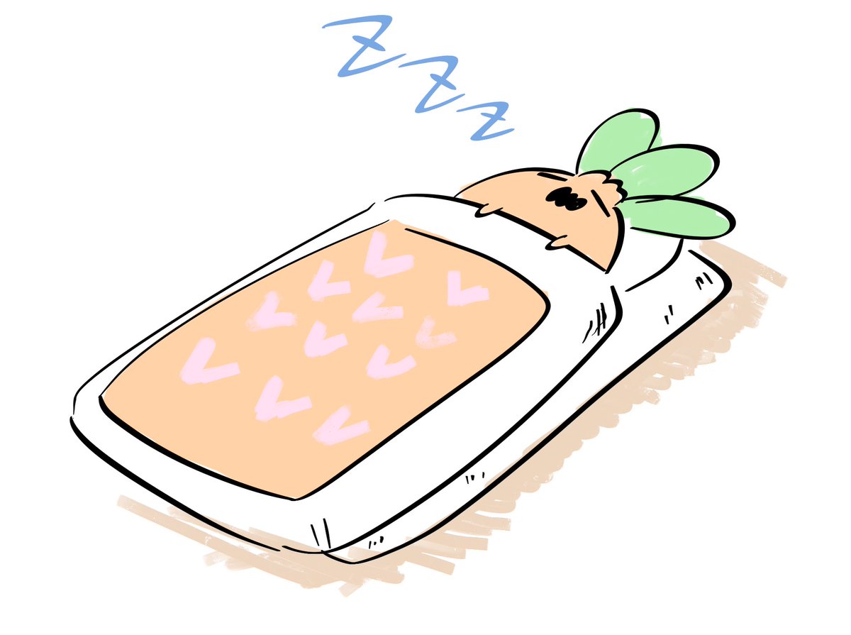 「🛌🛌🛌🛌
(-_-)zzz
 #桃鈴ねねちゃんと寝た方が絶対にいいよ俺た」|れいるかのイラスト