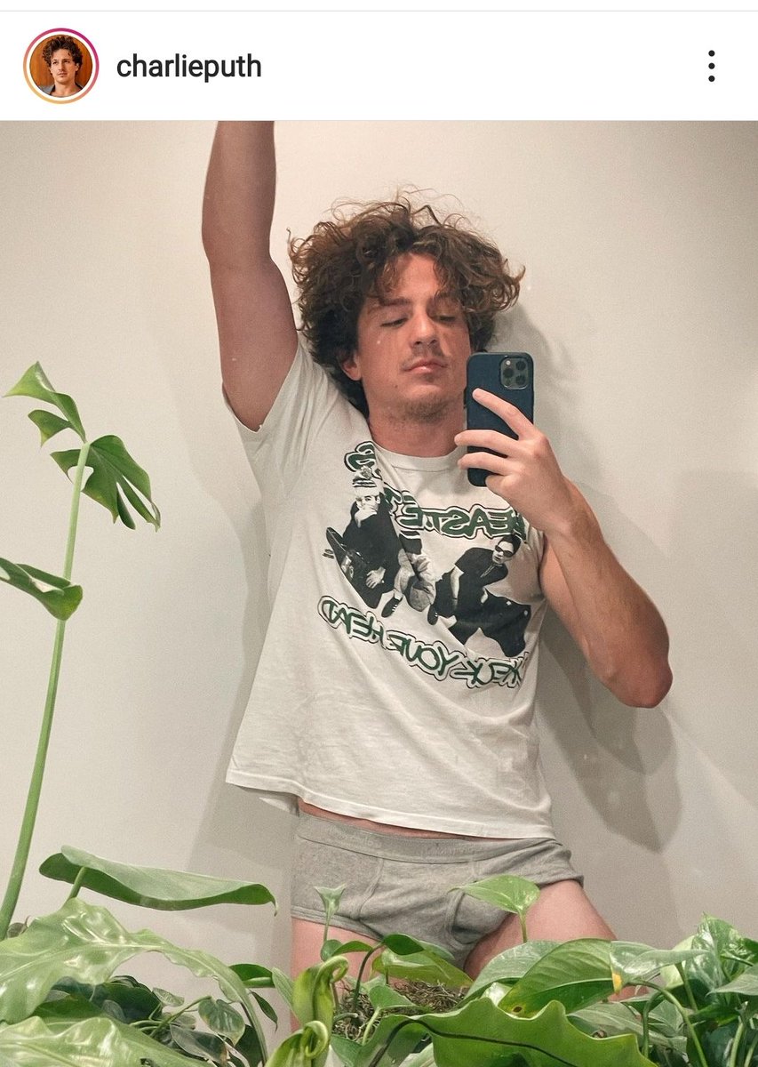 Homowork's tweet photo. Charlie Puth in his little undies. https://t.co/rcsMynY3er