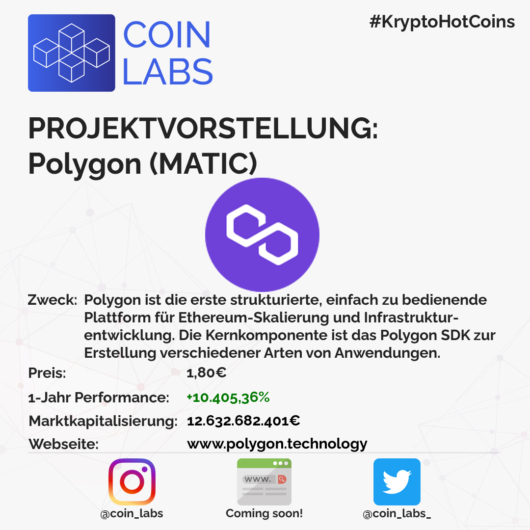 coin_labs_'s tweet photo. #Polygon ist die erste strukturierte, einfach zu bedienende Plattform für #Ethereum-Skalierung und Infrastrukturentwicklung. Die Kernkomponente ist das Polygon SDK zur Erstellung verschiedener Arten von Anwendungen. 💯🔥

Was haltet Ihr von #MATIC?

#️⃣ #cryptonews #krypto #crypto https://t.co/tCJ3pmi8Cm