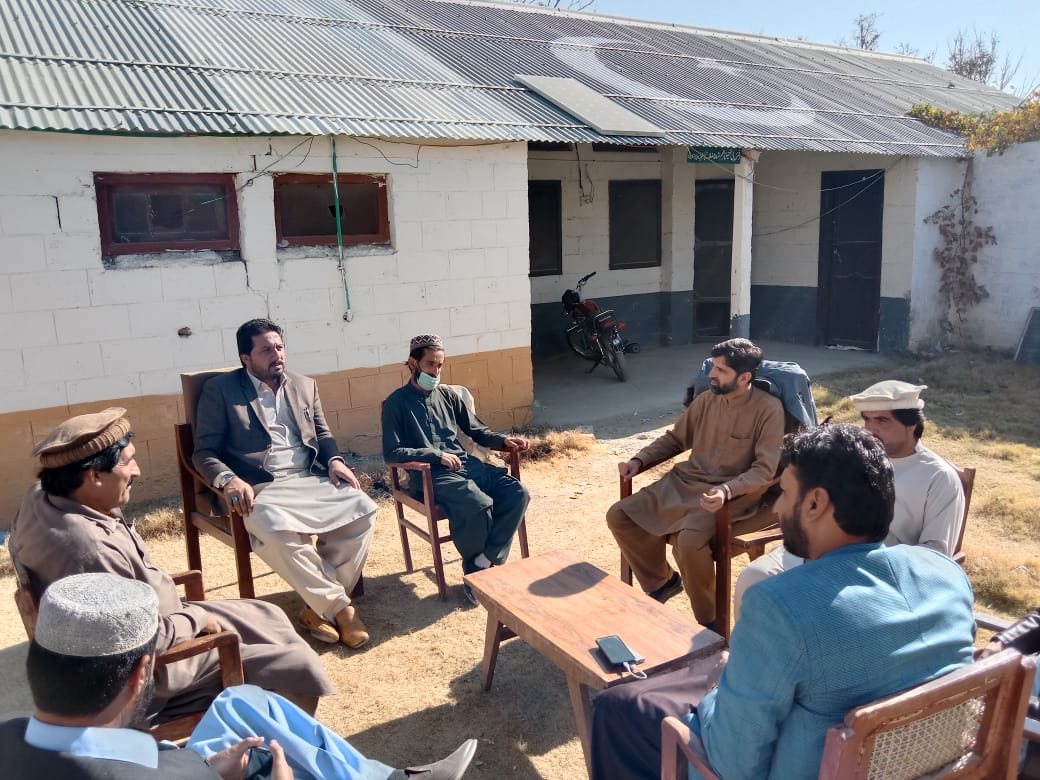 Meeting with staff members of South waziristan Tribal District regarding enhancing field activities and Farm services centers activities in WANA on dated 02.12.2021.